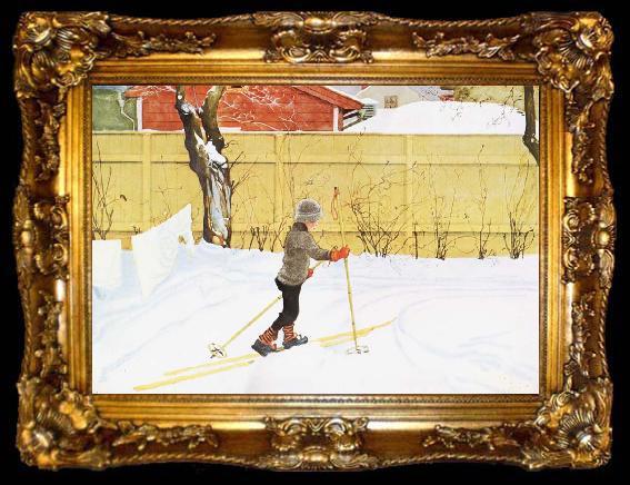 framed  Carl Larsson The Falun Yard, ta009-2